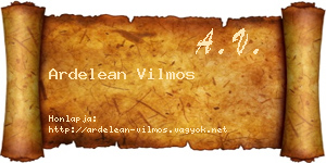 Ardelean Vilmos névjegykártya